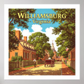 Poster Vintage Williamsburg Virginie (Devant)