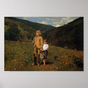 Poster Vintage Winslow Homer Traversant le pâturage