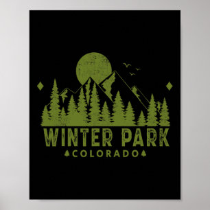 Poster Vintage Winter Park Colorado Co montagne de ski ex