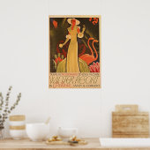 Poster Vintage Winter Resort ad (Cuisine)