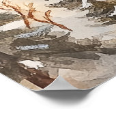 Poster Vintage Winter Skiers Scene (Coin)