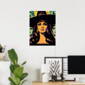 Poster Vintage Witch (Bureau à domicile)