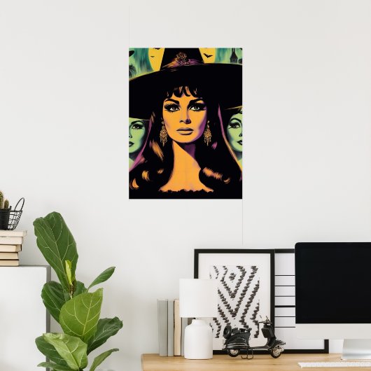 Poster Vintage Witch (Bureau à domicile)