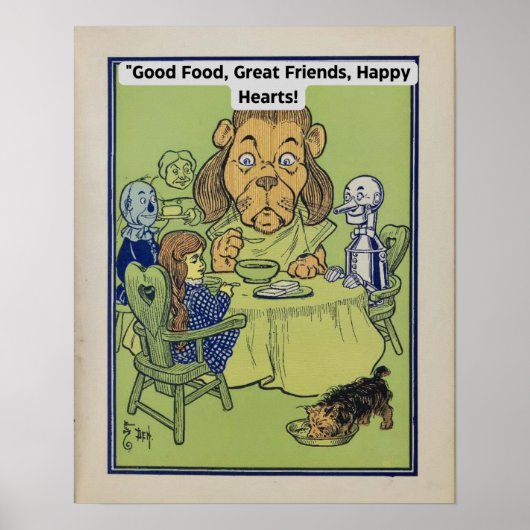 Poster Vintage Wizard Of Oz dîner d'affiche ensemble (Devant)