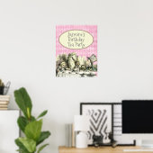 Poster Vintage Wonderland Tea Party rose (Bureau à domicile)