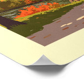 Poster Vintage Woodstock Vermont (Coin)