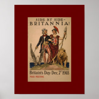 Poster Vintage WW1 Côté Brittania
