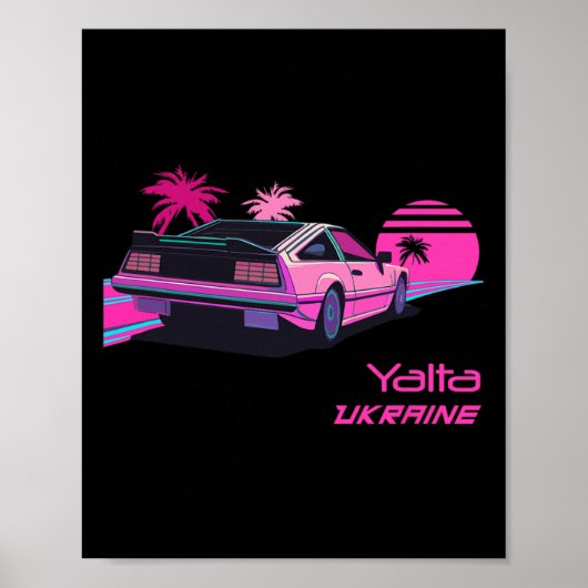 Poster Vintage Yalta Ukraine (Devant)