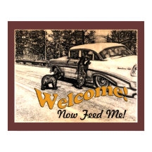 Vintage Yellowstone Black Bear et Tourist