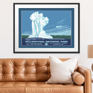 Poster Vintage Yellowstone WPA Travel