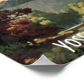 Poster Vintage Yosemite National Park River Retro Hiking (Coin)