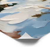 Poster Vintage Zebra in Snowy Christmas Field (Coin)