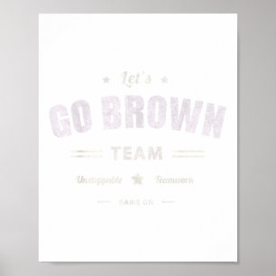 Poster Vintages Aller équipe Brown Camp d'été Couleur