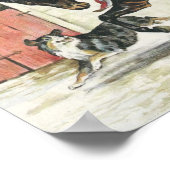 Poster Vintages amis du cheval et du chien (Coin)