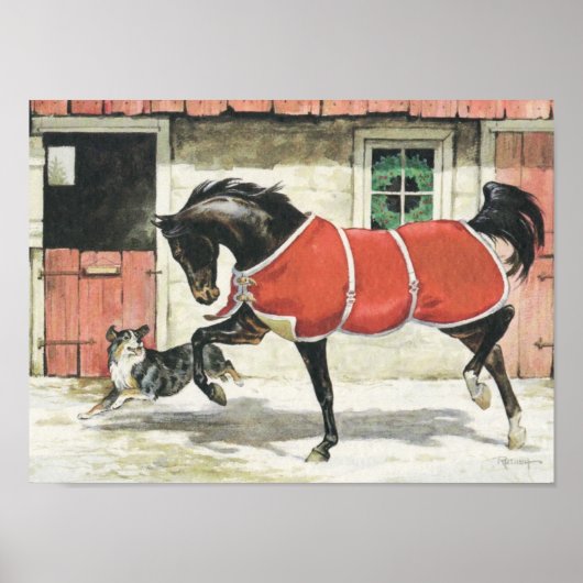 Poster Vintages amis du cheval et du chien (Devant)