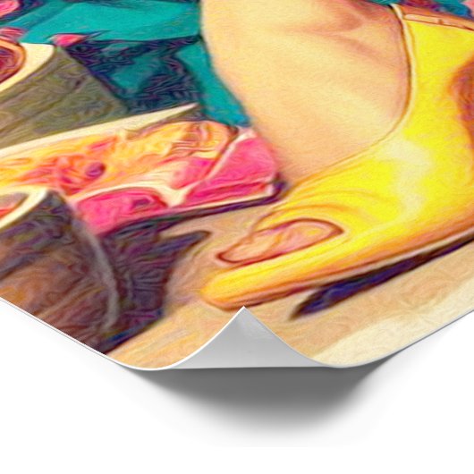 Poster Vintages Filles Sombrero (Coin)