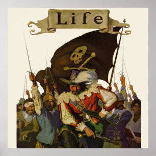 Poster Vintages pirates de la vie 1921
