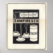 Poster Vintige ad 1913 for Romanian for cocholate (Devant)