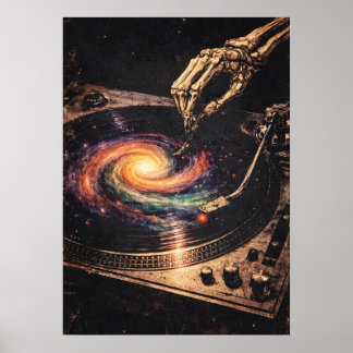 Poster Vinyl Reaper, Retro-Grungy Music Art, Abstract