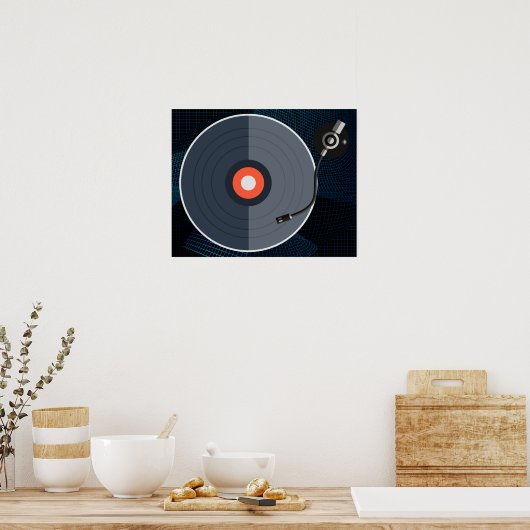 Poster Vinylrecord (Keuken)