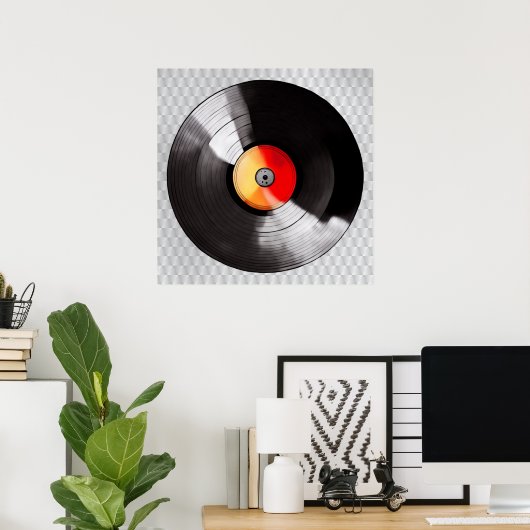 Poster Vinylrecord (Thuiskantoor)