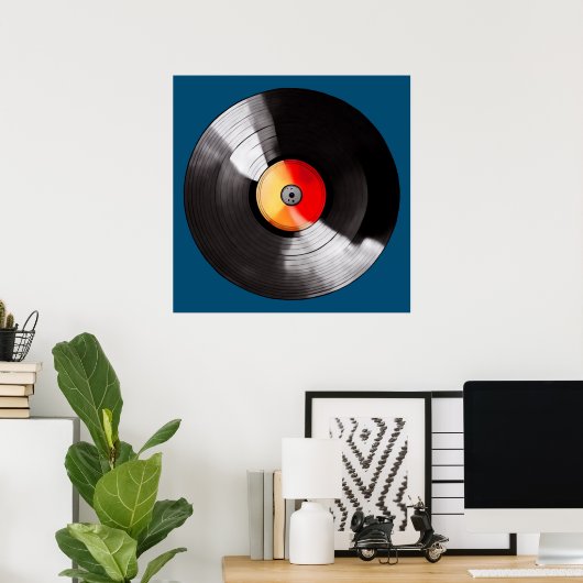 Poster Vinylrecord (Thuiskantoor)