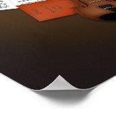 Poster Viola & Bow sur Pile of Music Livres personnalisab (Coin)