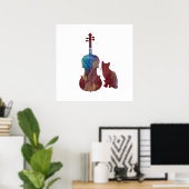 Poster Viola Cat Art (Bureau à domicile)