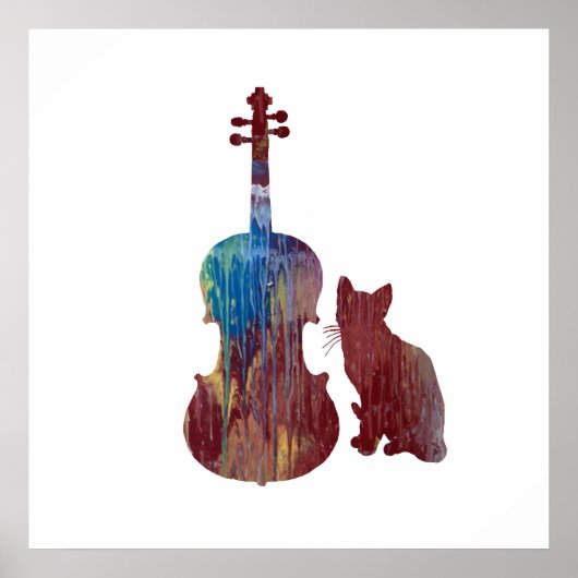 Poster Viola Cat Art (Devant)