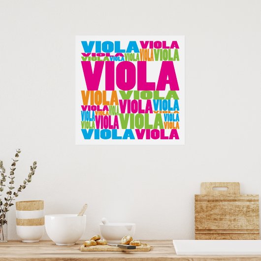 Poster Viola colorée (Cuisine)