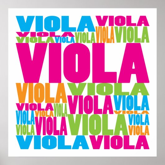 Poster Viola colorée (Devant)