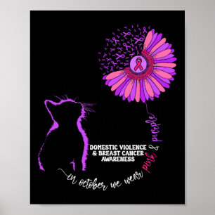Poster Violence Domestique Et Sensibilisation Au Cancer D