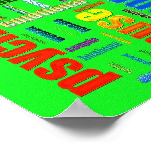 Poster Violence familiale Texte connexe (Coin)