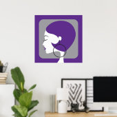 Poster violet (Bureau à domicile)