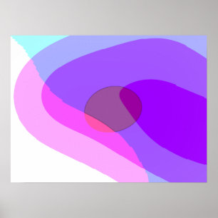 Poster Violet Abstrait Groovy Rétro 409