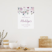 Poster Violet | Accueil Baby shower floral (Cuisine)