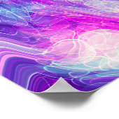 Poster Violet, Bleu, Art Liquide Rose (Coin)