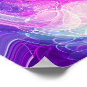 Poster Violet, Bleu, Art Liquide Rose (Coin)