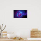 Poster Violet bleu et rose Cosmique Tourbillonnant fracta (Cuisine)