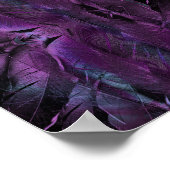 Poster Violet bleu violet couleur noire texture de plume (Coin)