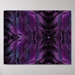 Poster Violet bleu violet couleur noire texture de plume