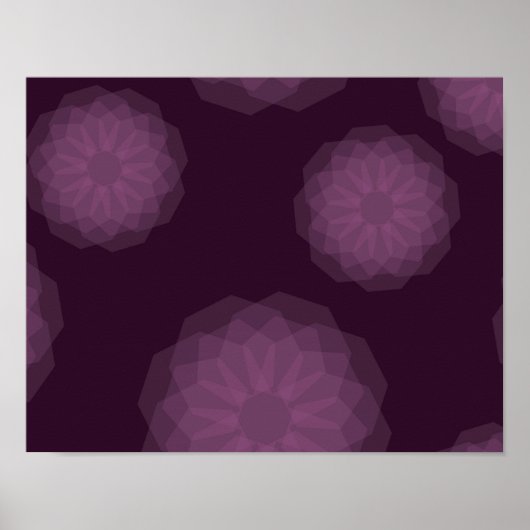 Poster Violet, cool, tendance moderne simple floral abstr (Devant)