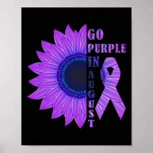 Poster Violet En Août Mois De Sensibilisation À L'Overdos