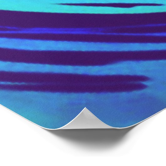 Poster Violet et bleu hypnotique (Coin)