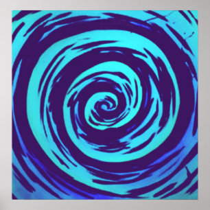 Poster Violet et bleu hypnotique