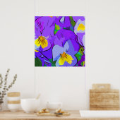 Poster Violet et jaune (Cuisine)