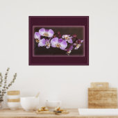 Poster Violet et Orchidée blanche - photo de près (Cuisine)