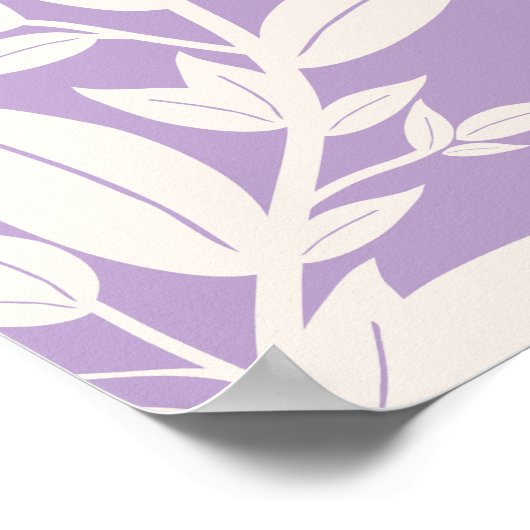 Poster Violet feuille (Coin)