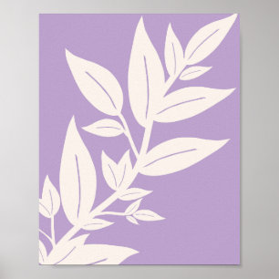 Poster Violet feuille