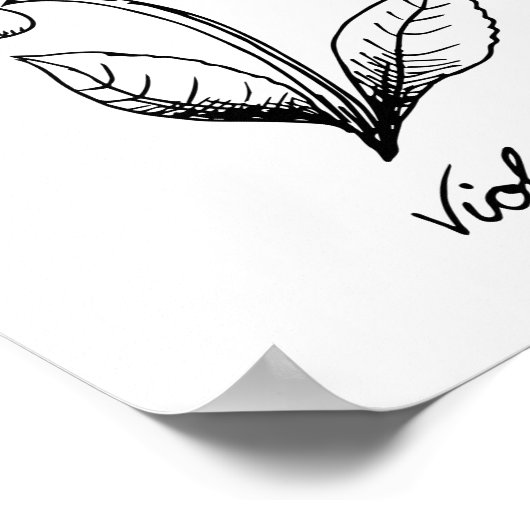 Poster Violet Février Anniversaire (Coin)